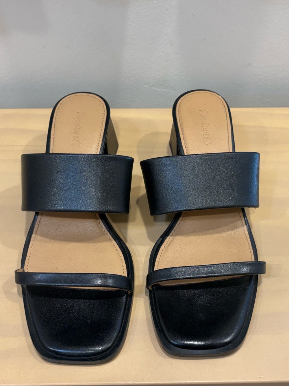 Madewell The Kaitlin Leather Sandals Black 6.5
